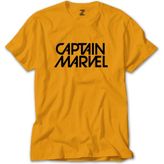 Captain Marvel Text Sarı Tişört Liyada - 3XL