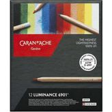 Caran D'Ache 12'li Luminance Kuru Boya Kalem Seti