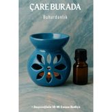 Çare Burada Mavi Renk Buhurdanlık (Seçeneğiniz 10 Ml Esans Hediye)
