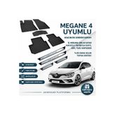 CarEste Renault Megane 4 4D Havuzlu Paspas Seti Kapı Eşiği Hediyeli 2016-2024 Uyumlu