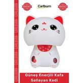 Carlburn Özel Üretim Maneki Neko Japon Kültürü Şans Solar Dekoratif Obje Güneş Enerjili Kafa Sallayan Kedi - Tek Ebat