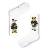 Carnaval Socks Bear Desenli Beyaz Tenis Çorap