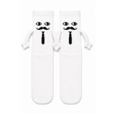 Carnaval Socks Carnaval Bıyıklı ve Kravatlı El Ele Tutuşan Unisex Çorap