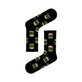 Carnaval Socks Siyah Hamburger Desenli Tenis Çorap