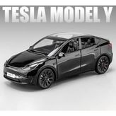 Carstore Tesla Model Y 1:24 Birebir Siyah Isikli Maket Model Araba