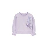 Carter's Baskılı Uzun Kollu Kız Bebek Sweatshirt - Mor