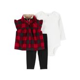 Carter's Kız Bebek 3'lü Yelek Set Kırmızı