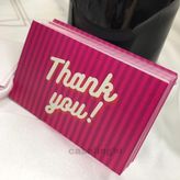 casalinghi Pembe Çizgili Thank You ! Kartı E Ticaret Hediye Kartı Müşteri Memnuniyeti (20 Adet) (Pembe çizgili)