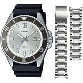 Casio MDV-107 Bill Gates Saati Çelik Kordon Hediyeli - Gri