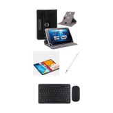 Casper Vıa S48 Uyumlu 4in1 Set Klavye Mouse Kılıf Kalem Ekran Koruyucu siyah