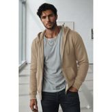 CAST COLLECTİON Erkek Bej Oversize Fermuarlı Ceket