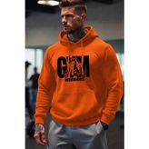 Cast Collection Erkek Gym Baskılı Sweatshırt - XL - Turuncu