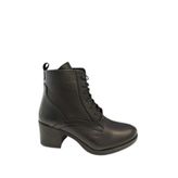 Castle Black 92159-1 Hakiki Deri Siyah Kadın Bot
