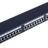 Cat 6a 19" 1u Patch Panel, 500 Mhz, Siyah, 24 Port