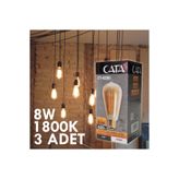 Cata 3 ADET 8 WATT AMBER RUSTİK AMPUL