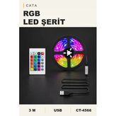 Cata 3 M Rgb Led Şerit, Usb