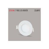 Cata 3W Beyaz Yuvarlak Led Panel Armatür