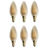Cata 4 Watt Ledli Rustik Mum Ampul E14 Duylu CT-4280 6 Adet