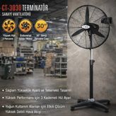 Cata Terminatör Ayaklı Sanayi Vantilatörü-Motor - Siyah