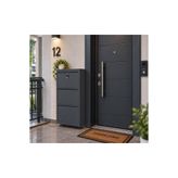 CAVARA 3 LÜ METAL AYAKKABILIK ANTRASİT- KİLİTLİ