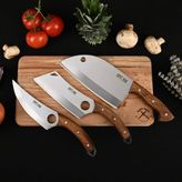 Cavit Inox Şef Bıçağı Seti 3 Parça Kamp Şef Seti