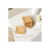 Çay Bardak Altlığı Ahşap Bambu (Kare Model) (6 lı)