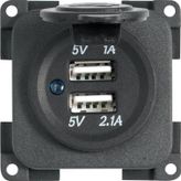 CBE MP2USB 5V 1A + 2.1A Çift USB Şarj Soketi Kapaklı Giriş