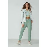 C&City Basic Jogger 902 Fıstık Yeşili Kadın Eşofman Altı