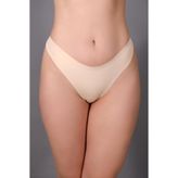 C&City Lazer Kesim Dikişsiz String, Ten, L Beden