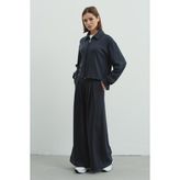 C&City Pure Touch Tek Pileli Pantolon CC7007 Füme