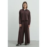 C&City Pure Touch Tek Pileli Pantolon CC7007 Kahve