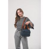 Ççs 18386 Kadın Çapraz Askılı El Çantası - STD - Mavi - Camel