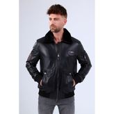 CE-YIL Erkek Deri Pilot Mont - S - Siyah