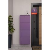 Ceha Kilitli 4'lü Metal Ayakkabılık - Mor K.AYK-4/P4001/KL