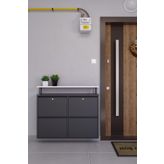 Ceha Kilitli Tablalı 4'lü Metal Ayakkabılık - Siyah K.AYK-2.4/B/P 9005/KL