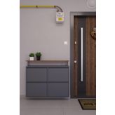 Ceha Tablalı 4'lü Metal Ayakkabılık - Antrasit K.AYK-2.4/AC/P 7024