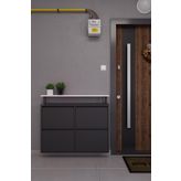 Ceha Tablalı 4'lü Metal Ayakkabılık - Siyah K.AYK-2.4 /B/P 9005