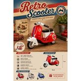 Çek Bırak Metal Oyuncak Motor Retro Tasarım Maket Scooter 10 cm