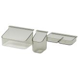 Çekmece düzenleyici, gri, 3'lü set