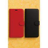 Cekuonline Reeder S19 Max Pro S Zoom Ile Uyumlu Kılıf Cüzdanlı Kartlıklı Standlı Siyah + Kırmızı 2 Adet
