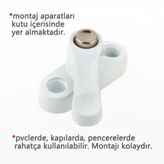 Çelik 6 Adet Pvc Kapı Pencere Emniyet Pimapen Kilidi