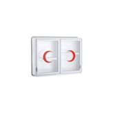 Çelik AYNA-156 ( Cam ) ( 2 Kapaklı ) Ecza Dolabı
