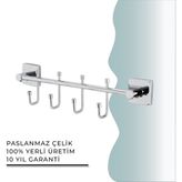 Çelik Banyo Igk Yapı - Çelik Banyo Vizyon Dörtlü Askılık (VZ10-010) - Krom