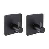 Çelik Ticaret 2 Adet Paslanmaz Çelik Mat Siyah Banyo Askısı Ergonomik Tasarım