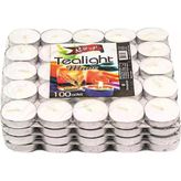 Çelikpençe Tealight Beyaz Mum 100 Adet - Şeffaf