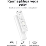 ÇELİKWORK 7 in 1 Çok İşlevli Type-C USB Micro Lightning Dönüştürücü Seyahat Seti – iPhone Android PC - Beyaz