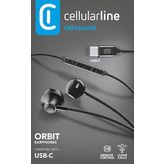Cellular Line Orbit Type-C Capsule Siyah Kulaklık