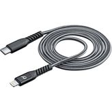 Cellularline Tetra Force Siyah 120 cm Usb-C Lightning Data ve Şarj Kablosu