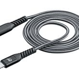 Cellularline Tetra Force Siyah 200 cm Usb-C Lightning Data ve Şarj Kablosu