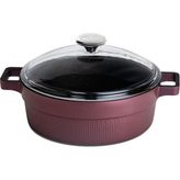 Cem Granit Master 2 Li Set (24 cm Karnıyarık + 24 cm Tava) - Mürdüm